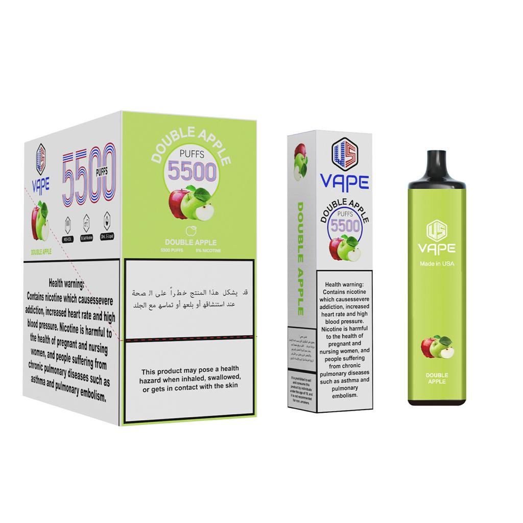 US Vape 5500 Puffs 7 US Vape 5500 Puffs Disposable Double Apple