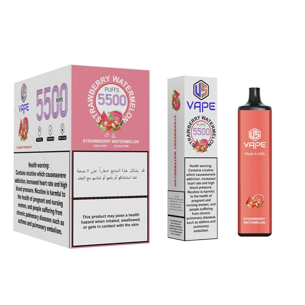 US Vape 5500 Puffs 2 US Vape 5500 Puffs Disposable Strawberry Watermelon